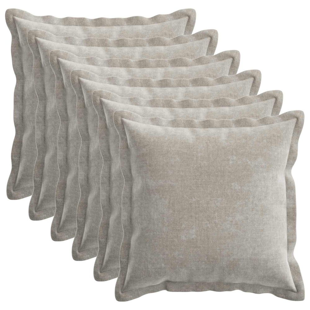 vidaXL Κάλυμμα Μαξιλαριού 6 τμχ. HOUTEN Ανοιχτό γκρι 40 x 40 cm