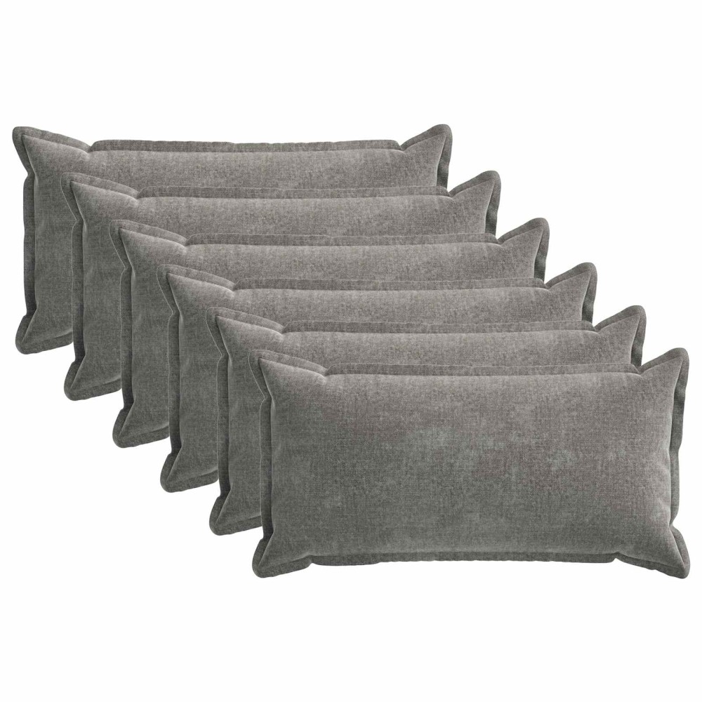 vidaXL Κάλυμμα Μαξιλαριού 6 τμχ. HOUTEN Σκούρο Γκρι 40 x 70 cm