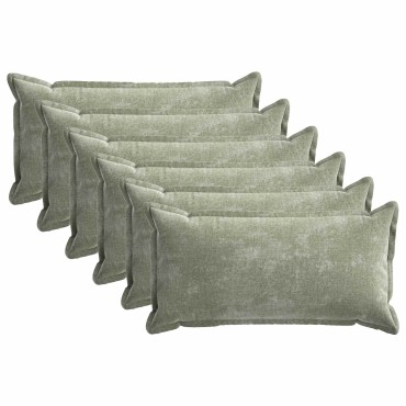 vidaXL Κάλυμμα Μαξιλαριού 6 τμχ. HOUTEN Πράσινο 40 x 70 cm
