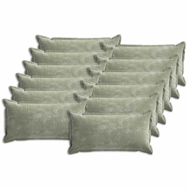 vidaXL Κάλυμμα Μαξιλαριού 12 τμχ. HOUTEN Πράσινο 40 x 80 cm