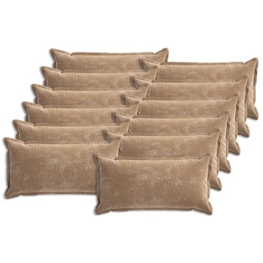 vidaXL Κάλυμμα Μαξιλαριού 12 τμχ. HOUTEN Καφέ 40 x 80 cm