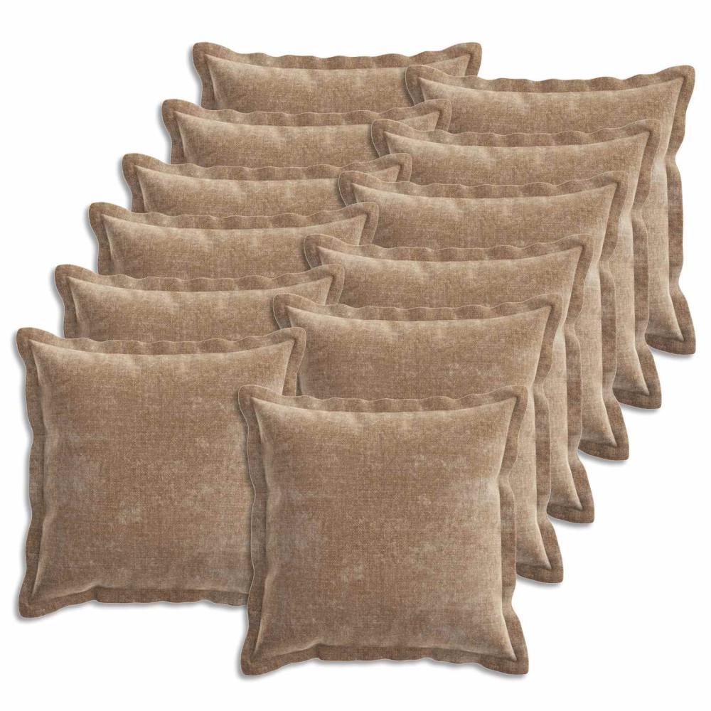 vidaXL Κάλυμμα Μαξιλαριού 12 τμχ. HOUTEN Καφέ 45 x 45 cm