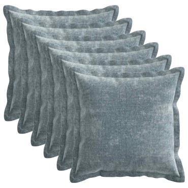 vidaXL Κάλυμμα Μαξιλαριού 6 τμχ. HOUTEN Γαλάζιο 50 x 50 cm