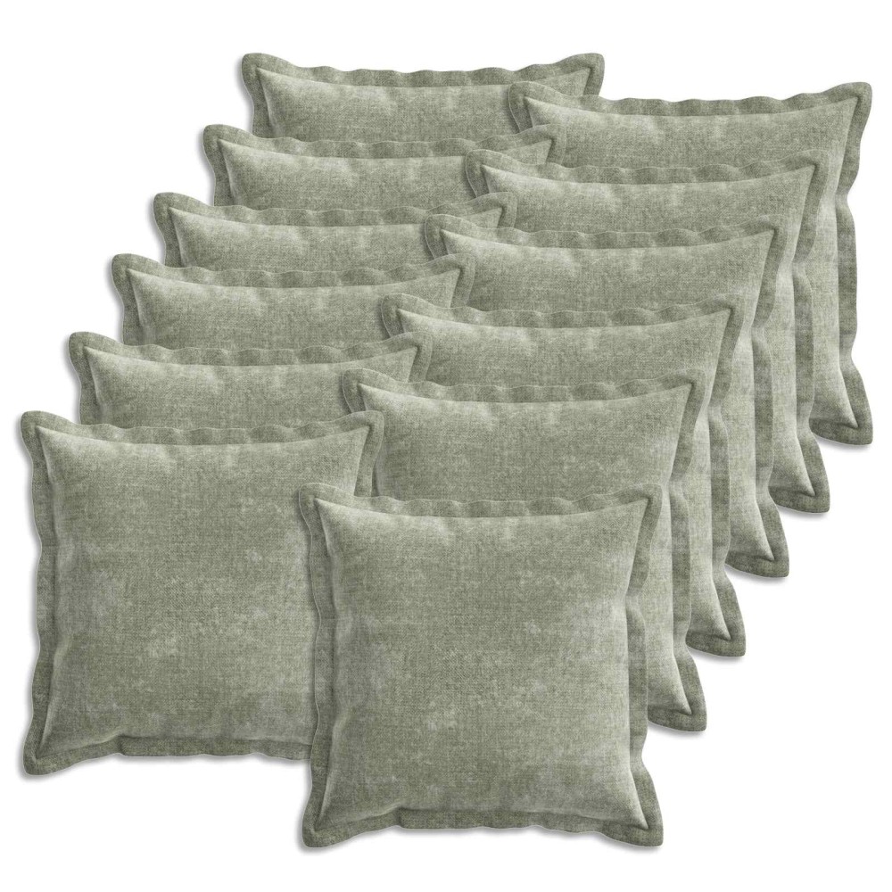 vidaXL Κάλυμμα Μαξιλαριού 12 τμχ. HOUTEN Πράσινο 50 x 50 cm