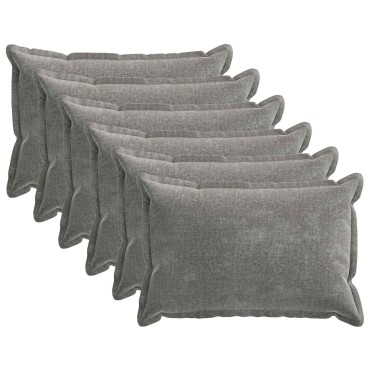 vidaXL Κάλυμμα Μαξιλαριού 6 τμχ. HOUTEN Σκούρο Γκρι 50 x 70 cm