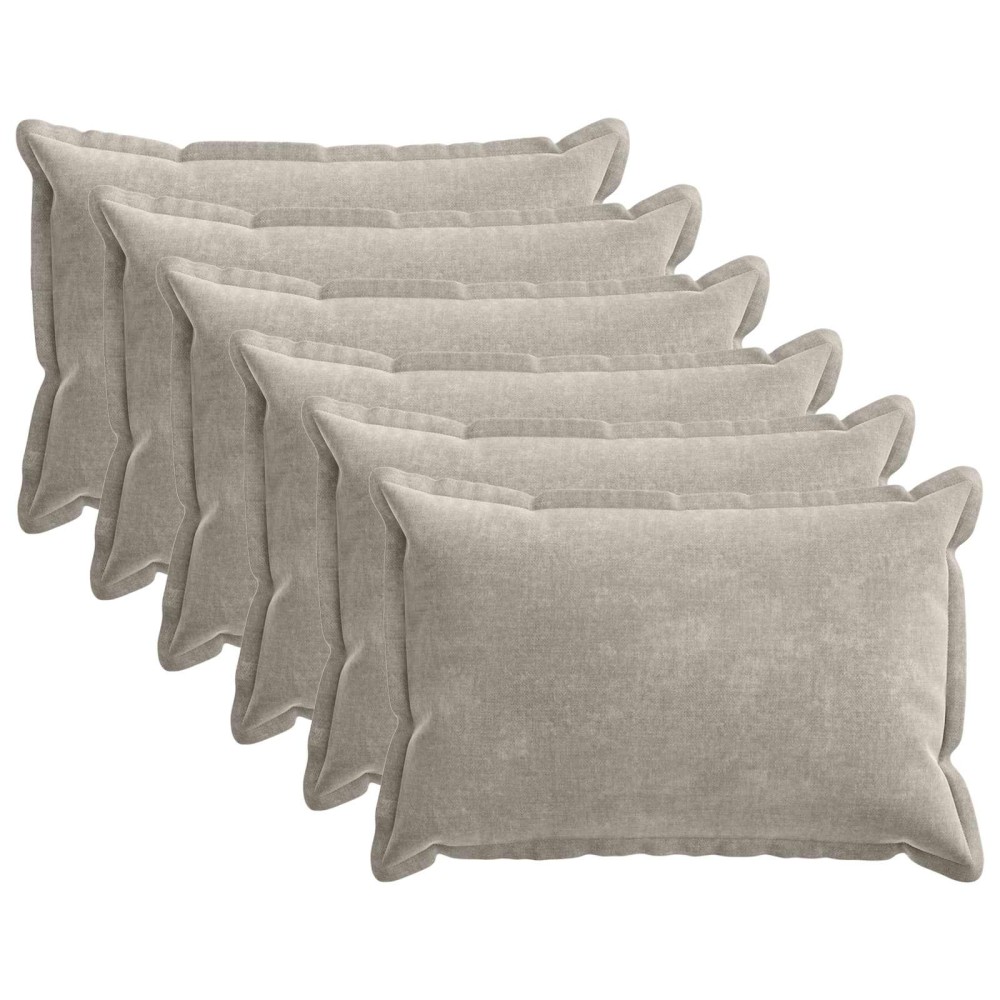 vidaXL Κάλυμμα Μαξιλαριού 6 τμχ. HOUTEN Ανοιχτό γκρι 50 x 75 cm