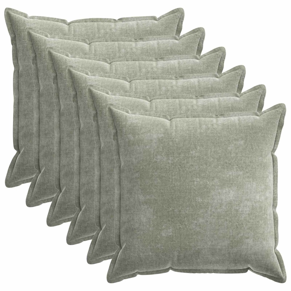 vidaXL Κάλυμμα Μαξιλαριού 6 τμχ. HOUTEN Πράσινο 55 x 55 εκ