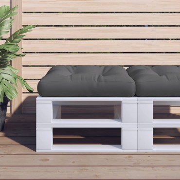 vidaXL Μαξιλάρι Παλέτας Γκρι 58x58x10cm από Ύφασμα