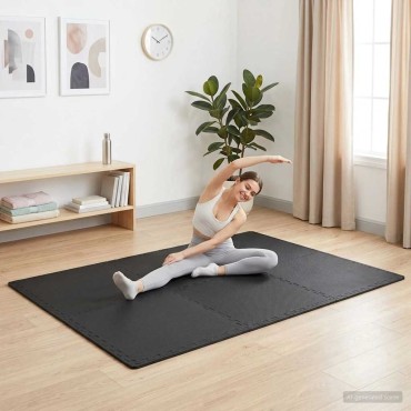 vidaXL Δάπεδα Προστασίας 24 τεμ. Μαύρα 8,64 μ² από Αφρώδες Υλικό EVA
