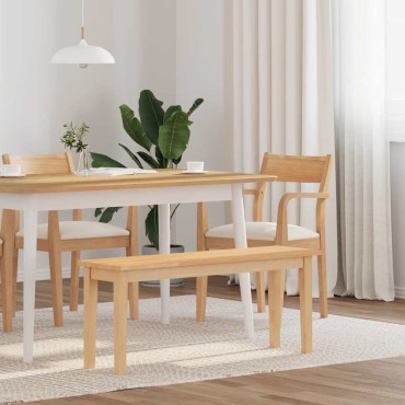 Πάγκος vidaXL μασίφ ξύλο καουτσούκ 110x30x45cm