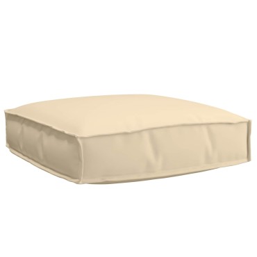 vidaXL Μαξιλάρι Μπεζ 60x60x12cm Ύφασμα Όξφορντ