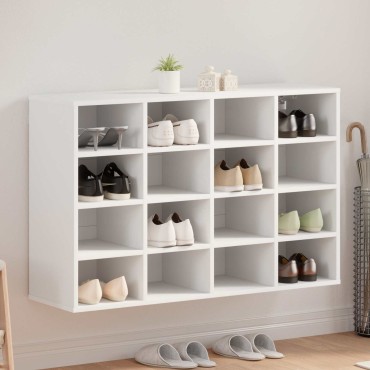 vidaXL Ντουλάπα Παπουτσιών 103x30x67cm Επεξεργασμένο Ξύλο Λευκό