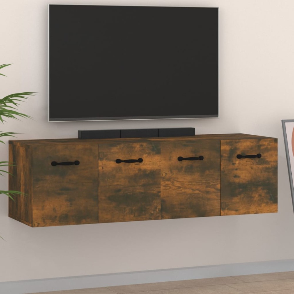 vidaXL Ντουλάπια Τοίχου 2 τεμ. Καπνιστή δρυς 80x35x36,5cm Επεξ. Ξύλο