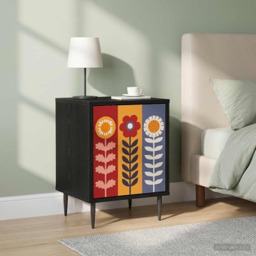 vidaXL Κομοδίνο ESSEN 2 τεμ. Μαύρη Δρυς 36x33x51cm
