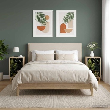 vidaXL Κομοδίνο RHENEN 2 τεμ. Sonoma Δρυς 36x33x60 εκ
