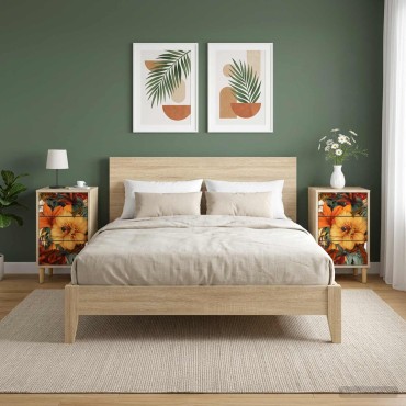 vidaXL Κομοδίνο GENNEP 2 τεμ. Sonoma Δρυς 36x33x60 εκ