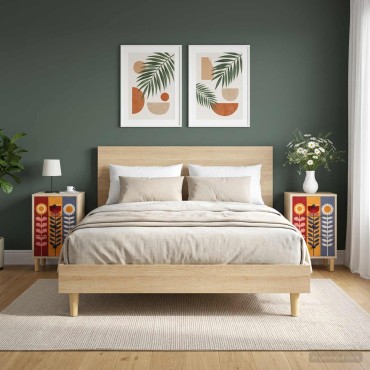 vidaXL Κομοδίνο ESSEN 2 τεμ. Sonoma Δρυς 36x33x60 εκ