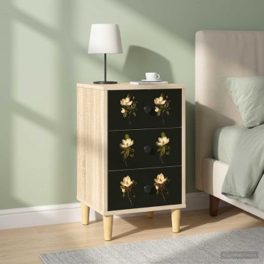 vidaXL Κομοδίνο BREMEN 2 τεμ. Sonoma Δρυς 36x33x60 εκ