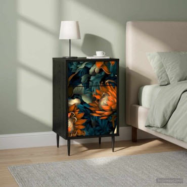 vidaXL Κομοδίνο LOCHEM 2 τεμ. Μαύρη Δρυς 36x33x61cm