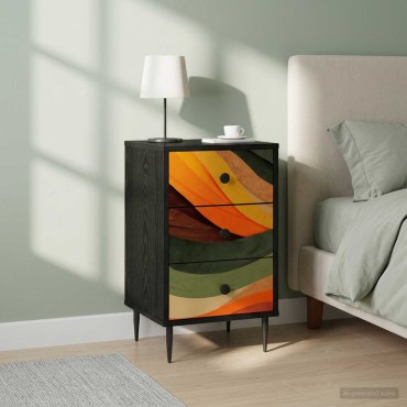 vidaXL Κομοδίνο BONN 2 τεμ. Μαύρη Δρυς 36x33x61cm