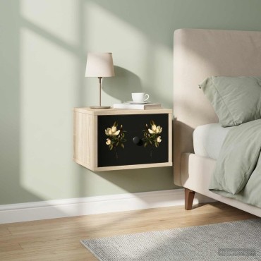 vidaXL Τοίχου κομοδίνο BREMEN 2 τεμ. Sonoma Δρυς 36x33x25cm