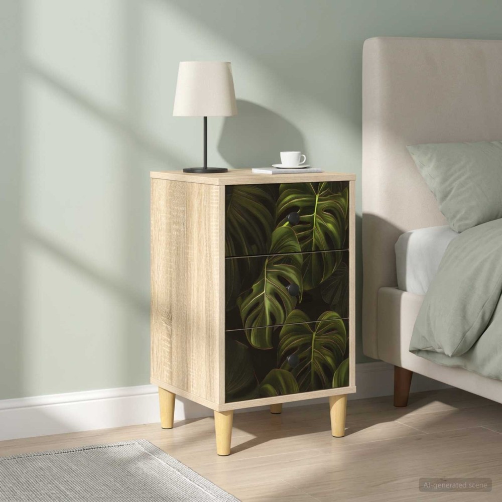 vidaXL Κομοδίνο ELBURG 2 τεμ. Sonoma Δρυς 36x33x60 εκ