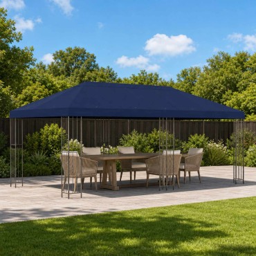vidaXL Κάλυψη Σκηνής Γκαζebo 6 x 3 m Μπλε Πολυεστέρας 190 gsm