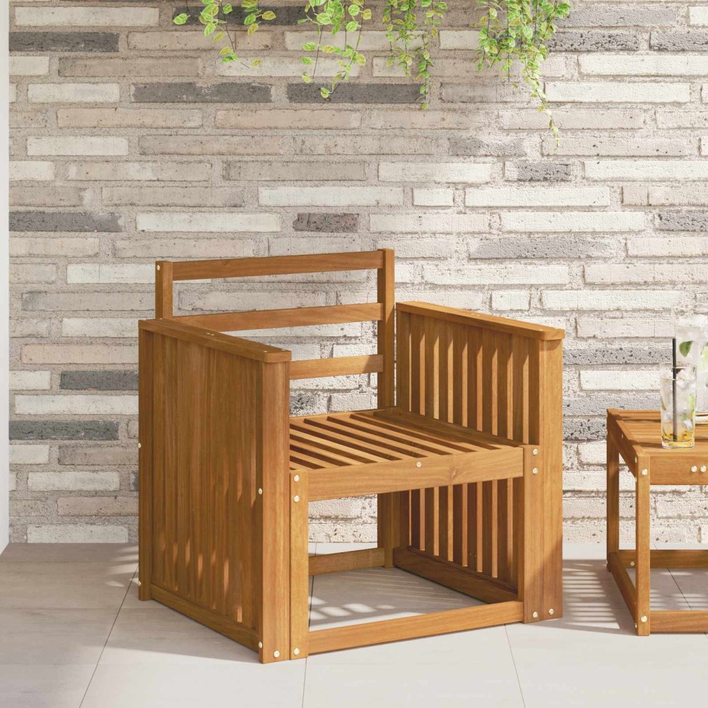 vidaXL Κάθισμα 2 τεμ. Καφέ 60x6x61cm Στερεό Ξύλο Ακακίας