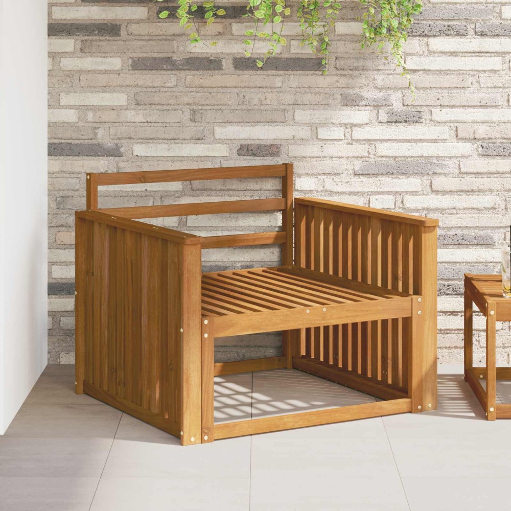 vidaXL Κάθισμα 2 τεμ. Φυσικό 80x6x61cm Στερεό Ξύλο Ακακίας