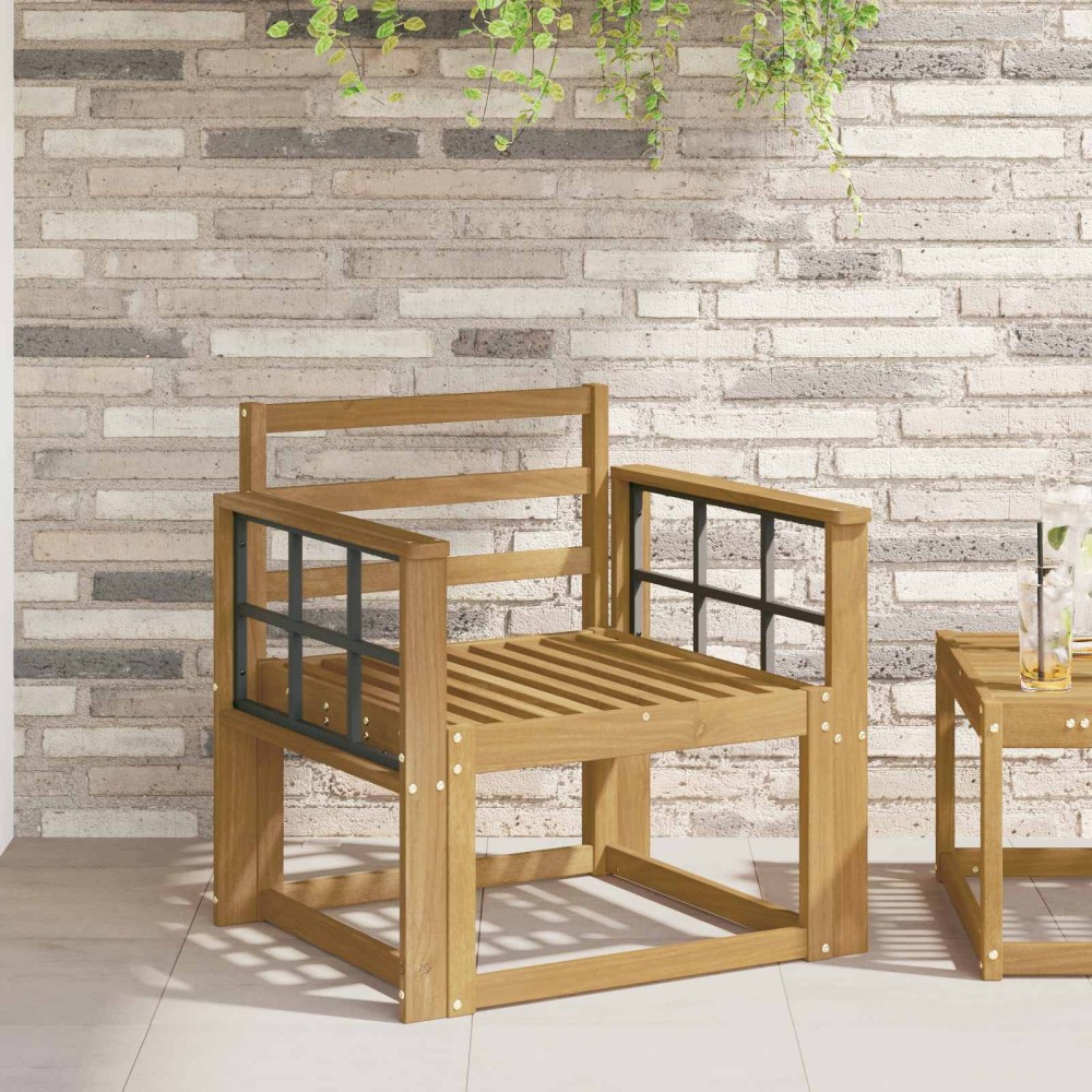 vidaXL Μονάδα μπράτσων 2 τεμ. Λευκό 60x6x61cm Στερεό Ξύλο Ακακίας