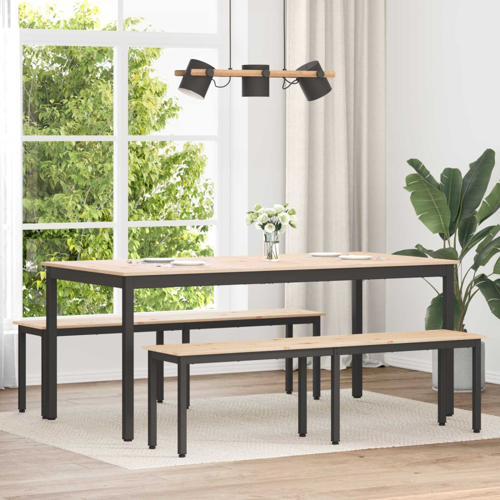 vidaXL παγκάκι Φυσικό 160x35x45cm Στερεά ξυλεία πεύκου