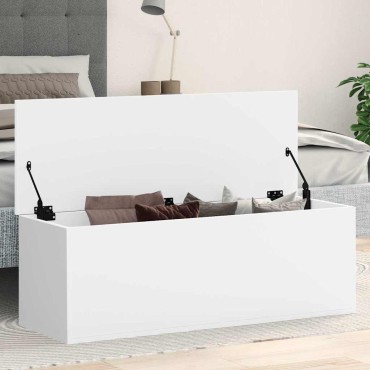 vidaXL Κουτί Αποθήκευσης Λευκό 102x35x35cm από Επεξεργασμένο Ξύλο 1 τεμ.