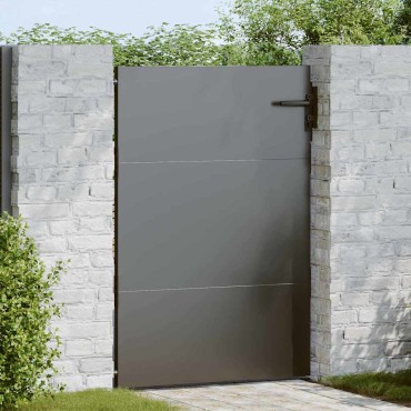 vidaXL Πύλη Κήπου Μαύρο 85 x 150 cm Ατσάλι με Επικάλυψη Πούδρας
