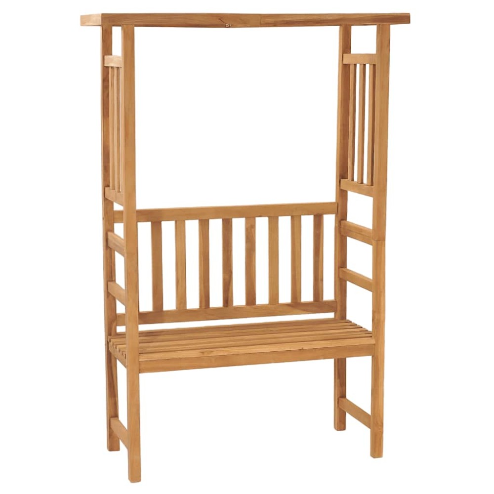 vidaXL Παγκάκι Κήπου με Πέργκολα από Μασίφ Ξύλο Teak 115x45x170cm 1 τεμ.