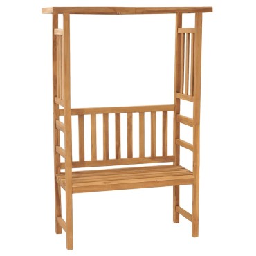 vidaXL Παγκάκι Κήπου με Πέργκολα από Μασίφ Ξύλο Teak 115x45x170cm 1 τεμ.