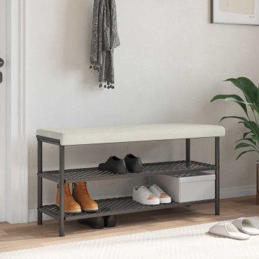 vidaXL Μαξιλάρι πάγκου Βελούδο Κρεμ Βάθος 110x38x6,5cm