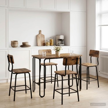 vidaXL Τραπεζαρία 100x50x75cm Επεξεργασμένο Ξύλο Παλαιωμένο ξύλο 1 τεμ.