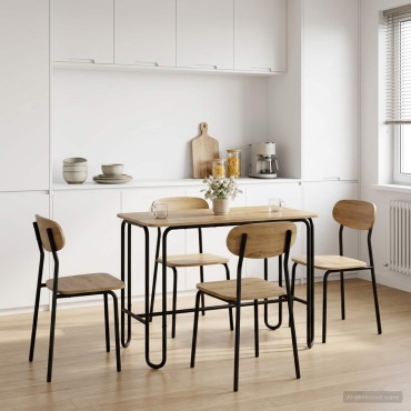 vidaXL Τραπεζαρία 100x50x75cm Επεξεργασμένο Ξύλο Artisan Δρυς 1 τεμ.