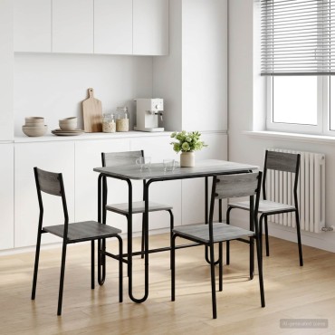vidaXL Τραπεζαρία 100x50x75cm Επεξεργασμένο Ξύλο Γκρι Sonoma 1 τεμ.