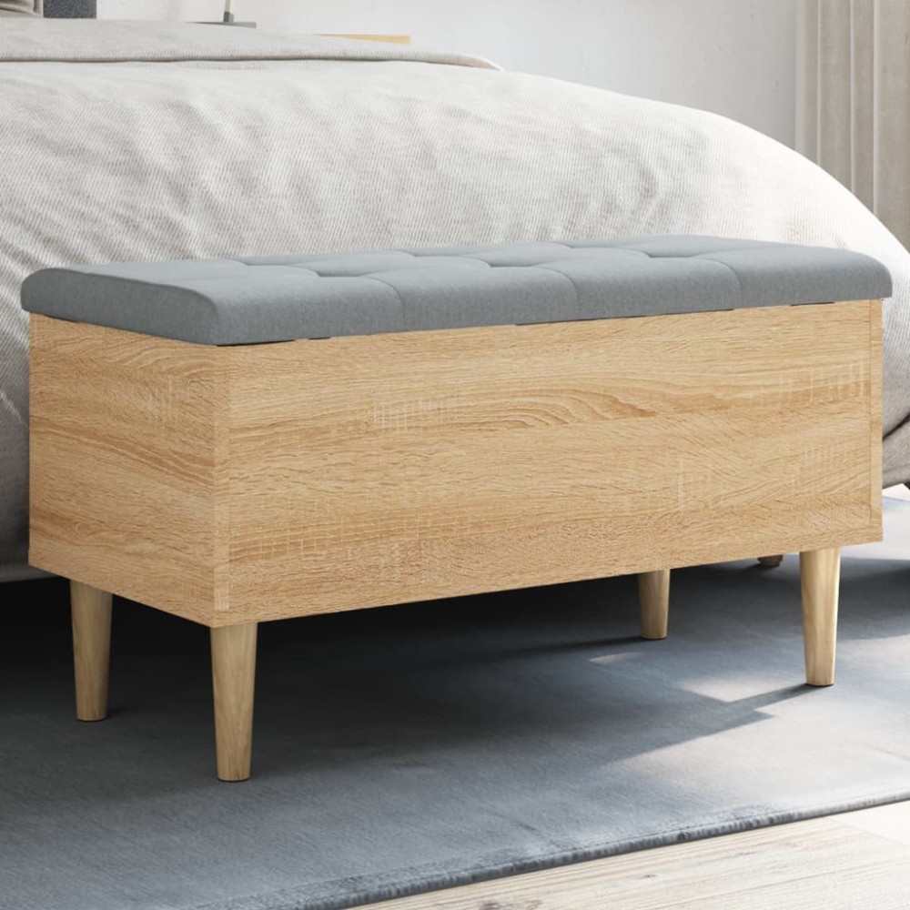 vidaXL Παγκάκι Αποθήκευσης Sonoma Δρυς 82x42x46cm Επεξεργασμένο Ξύλο 1 τεμ. vidaXL Παγκάκι Αποθήκευσης Sonoma Δρυς 82x42x46cm Επεξεργασμένο Ξύλο 1 τεμ.