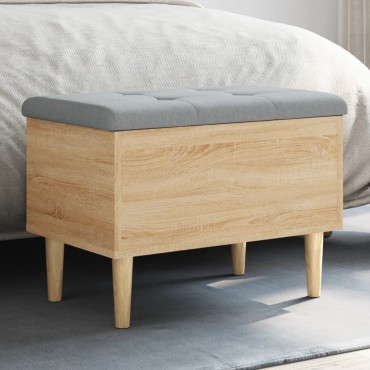 vidaXL Παγκάκι Αποθήκευσης Sonoma Δρυς 62x42x46cm Επεξεργασμένο Ξύλο 1 τεμ.