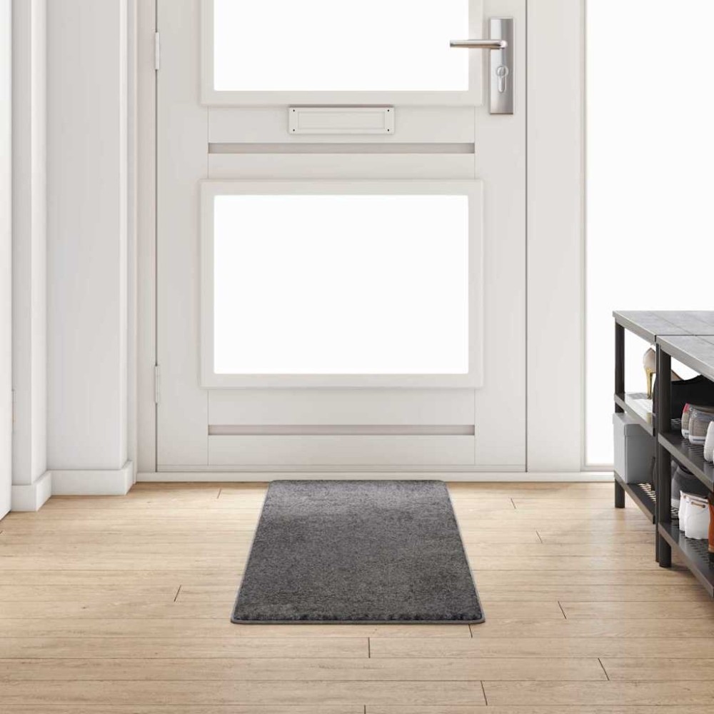 vidaXL Δερμάτινο Χαλί Γκρι 50x200cm 100% Πολυπροπυλένιο Τούφτα