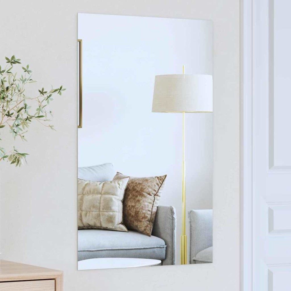 vidaXL Καθρέφτης τοίχου Ορθογώνιος 50 x 80 cm σκληρυμένο γυαλί