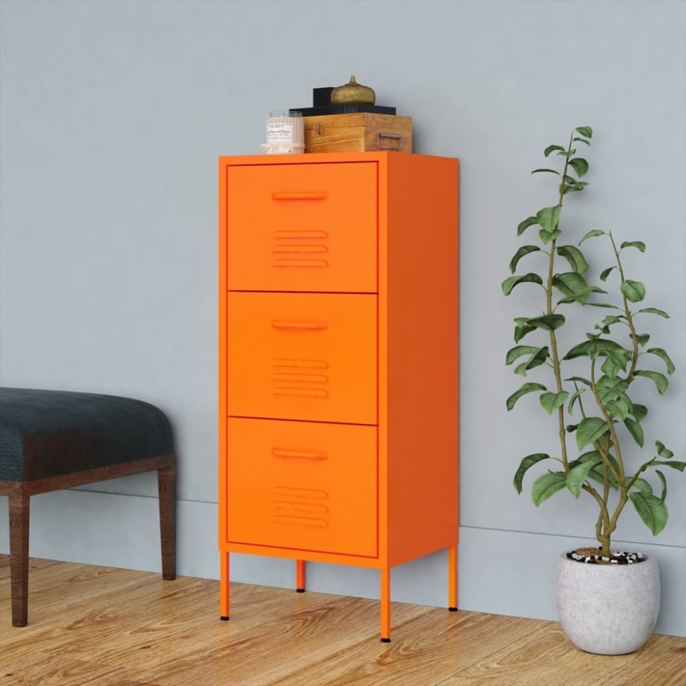 vidaXL Ντουλάπι Αποθήκευσης Πορτοκαλί 42,5x35x101,5cm από Ατσάλι 1 τεμ.