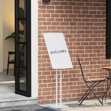 vidaXL Εκθεσιακές Οθόνες 2 τμχ. Λευκός 26,5 x 26,5 x 150 εκ. Ατσάλι