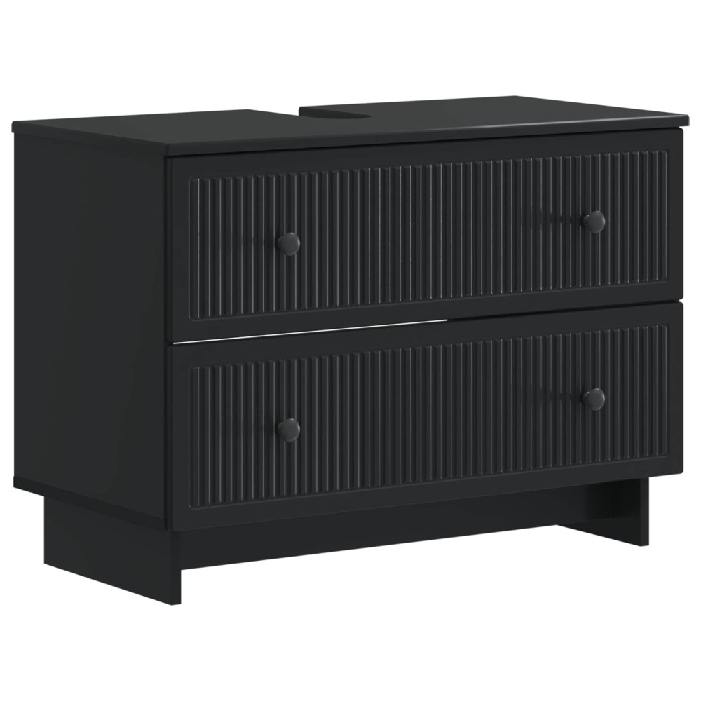 vidaXL Ντουλάπα Νιπτήρα Mπάνιου EDE Μαύρο 82x41x59 εκ