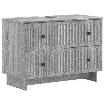 vidaXL Ντουλάπα Νιπτήρα Mπάνιου EDE Γκρι Sonoma 82x41x59 εκ