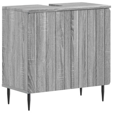 vidaXL Ντουλάπα Νιπτήρα Mπάνιου ZWOLLE Γκρι Sonoma 59,5x31,5x59cm