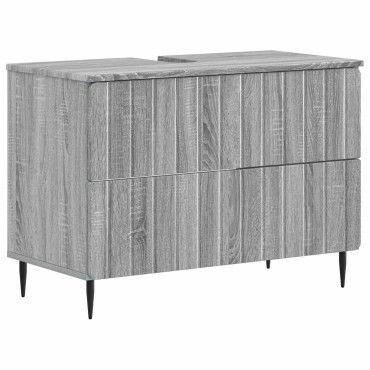 vidaXL Ντουλάπα Νιπτήρα Mπάνιου ZWOLLE Γκρι Sonoma 82x41x58,5 εκ