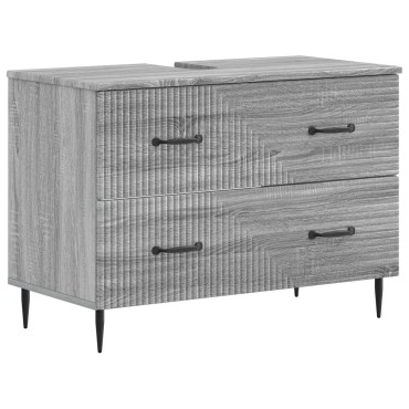 vidaXL Ντουλάπα Νιπτήρα Mπάνιου HAARLEM Γκρι Sonoma 82x41x58,5 εκ